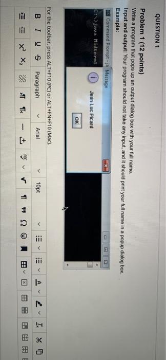 Solved QUESTION 1 Problem 1 (12 points) Write a program that | Chegg.com