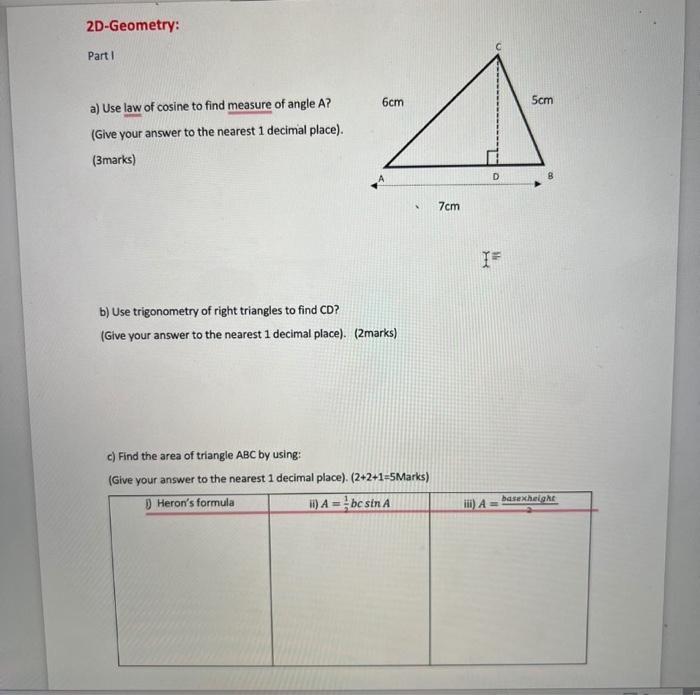 Solved Section two (Free Response and Geogebra 2D-Geometry: | Chegg.com