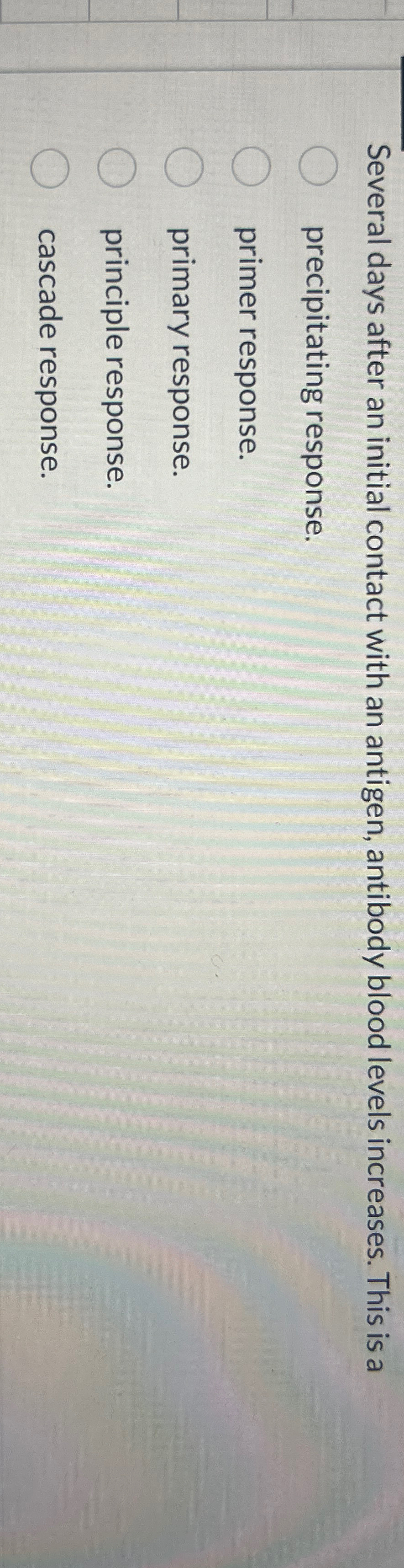 Solved Several days after an initial contact with an | Chegg.com