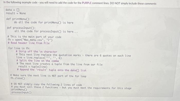 Solved Final Project: Stage #2 Moving on with our Final | Chegg.com