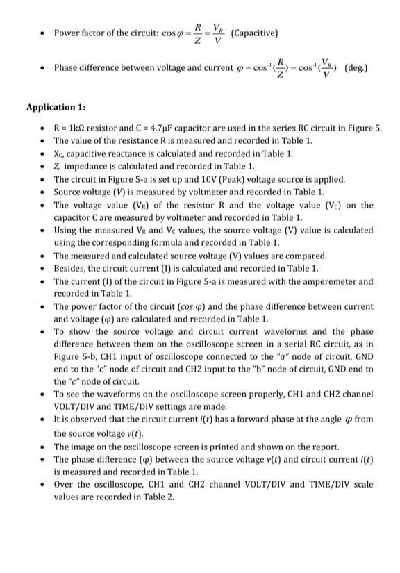 Solved Capacitor in AC Circuits Objective Analysis and