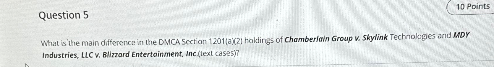 Solved Question 510 ﻿PointsWhat is the main difference in | Chegg.com
