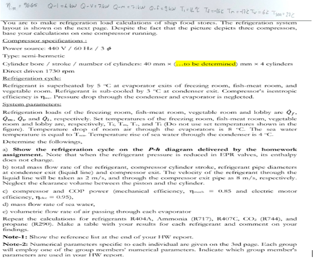 Solved You are to make refrigeration load calculations of