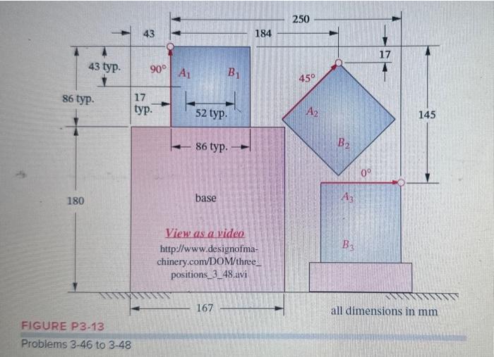 Solved 48 Design a fourbar linkage to move the object in | Chegg.com