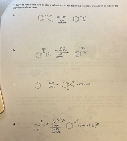Solved Provide reasonable step-by-step mechanisms for the | Chegg.com