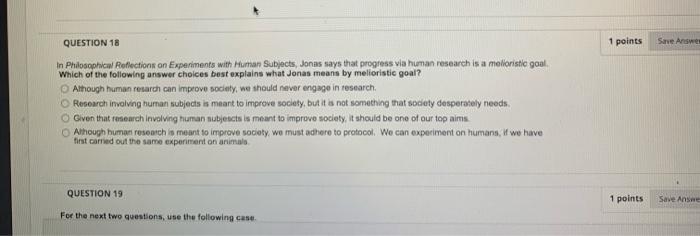 Solved QUESTION 18 1 points Save Answers In Philosophical | Chegg.com