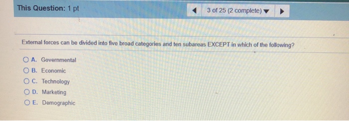 Solved This Question 1 Pt 3 Of 25 2 Complete External Chegg