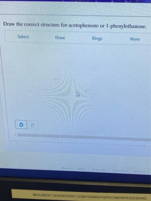 Solved Draw the correct structure for acetophenone or Chegg