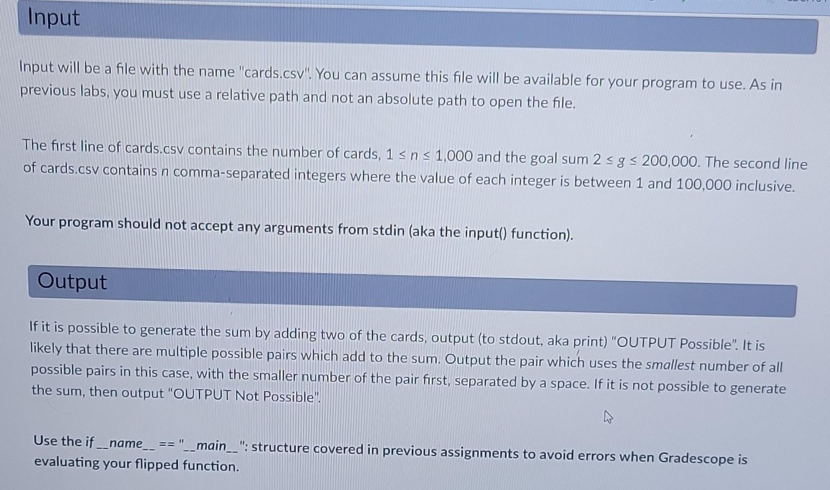 Solved The complete running code in python 3 for this | Chegg.com
