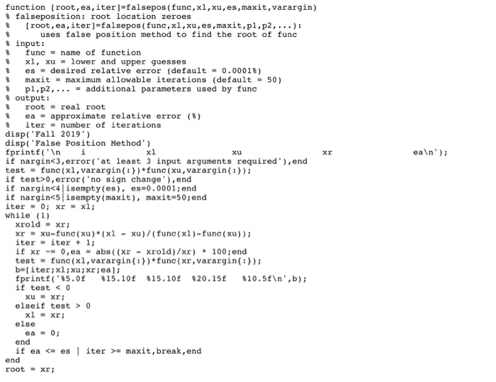 Solved Use False Position Method, Given:xi-1=0.2xi=0.5find | Chegg.com