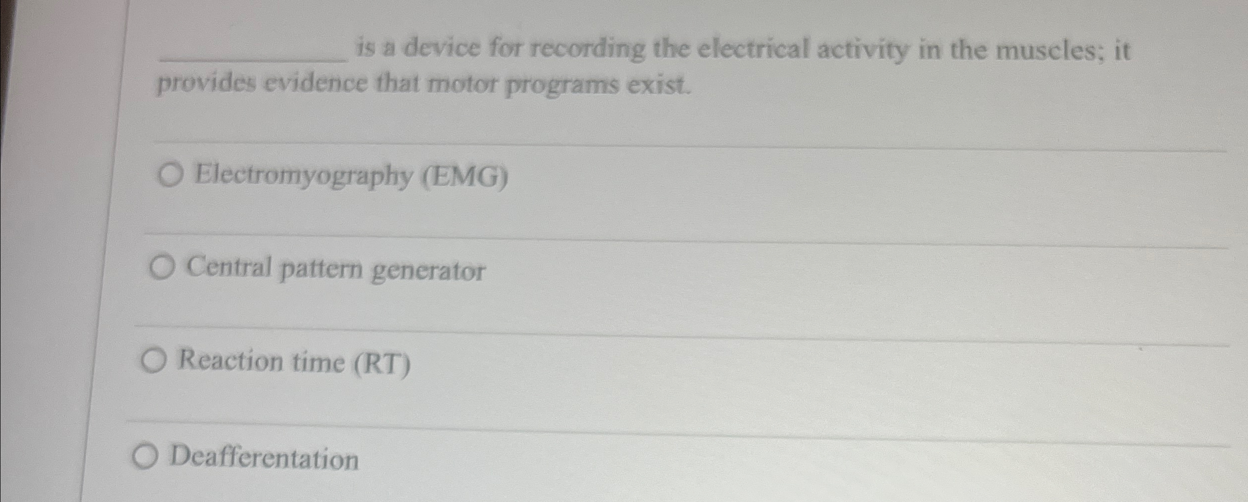 Solved q, ﻿is a device for recording the electrical activity | Chegg.com