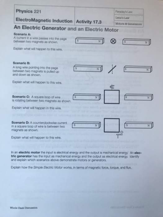 Solved Explain which scenarios demonstrate motors or