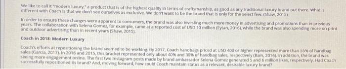 Solved Overexposure of a Luxury Brand: Coach Inc.'s