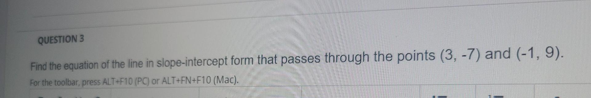 Solved QUESTION 3 Find the equation of the line in | Chegg.com
