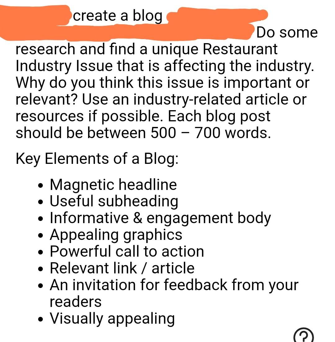 Solved Create a blog by PowerPoint, with a headline