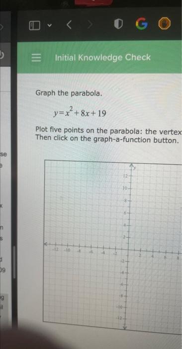 graph-the-parabola-y-x2-8x-19-plot-five-points-on-chegg