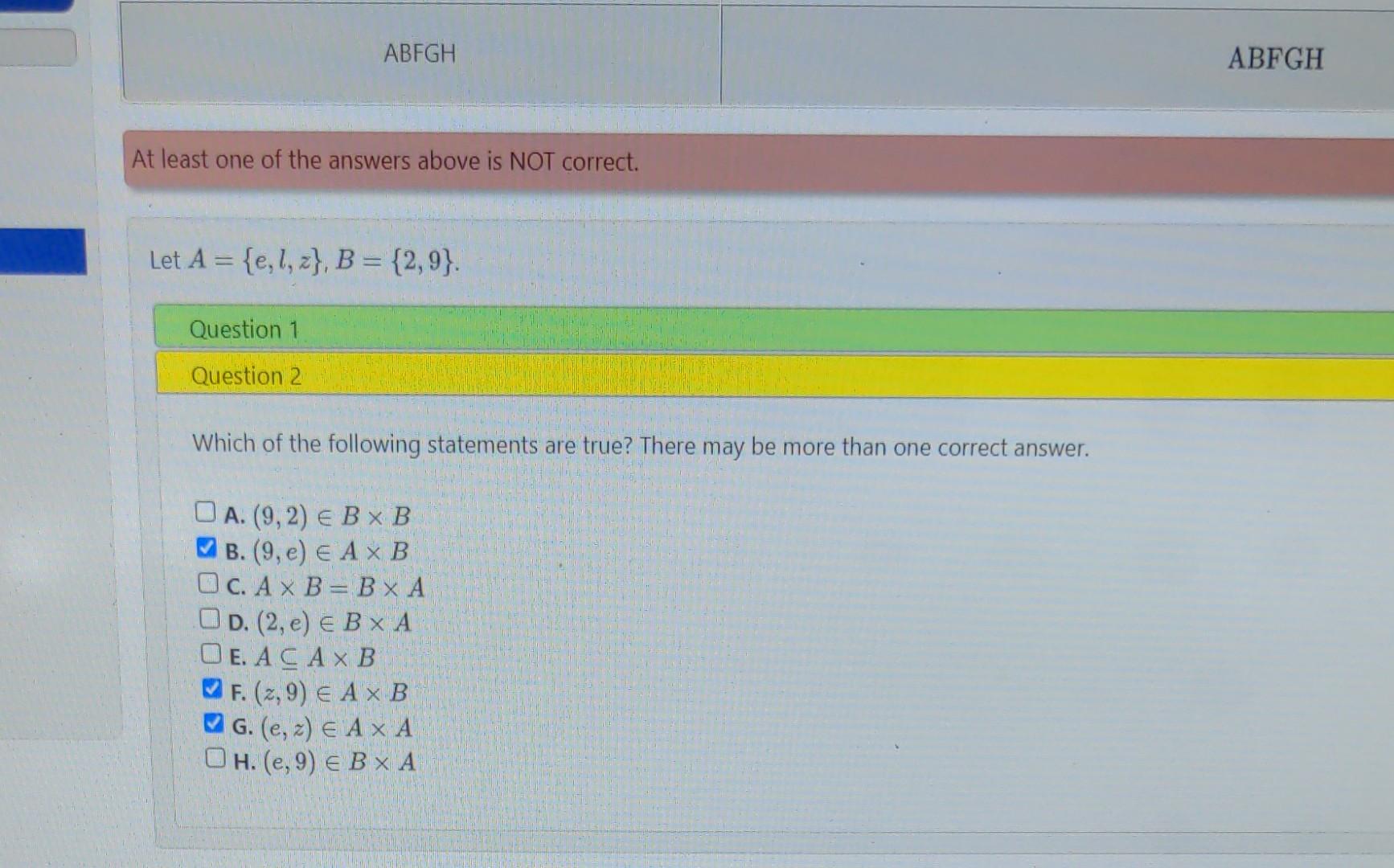 Solved At least one of the answers above is NOT correct. Let | Chegg.com