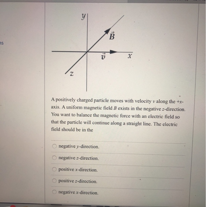 Solved B nas V X N A positively charged particle moves with | Chegg.com