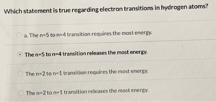 Solved Which Statement Is True Regarding Electron Chegg Com   Image 