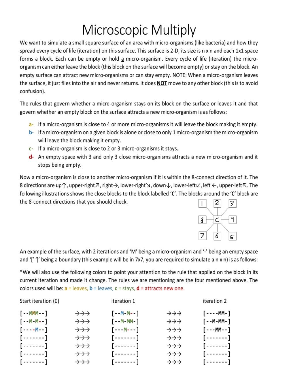 Solved Microscopic Multiply We want to simulate a small | Chegg.com