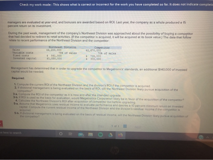 Solved Check my work mode: This shows what is correct or | Chegg.com