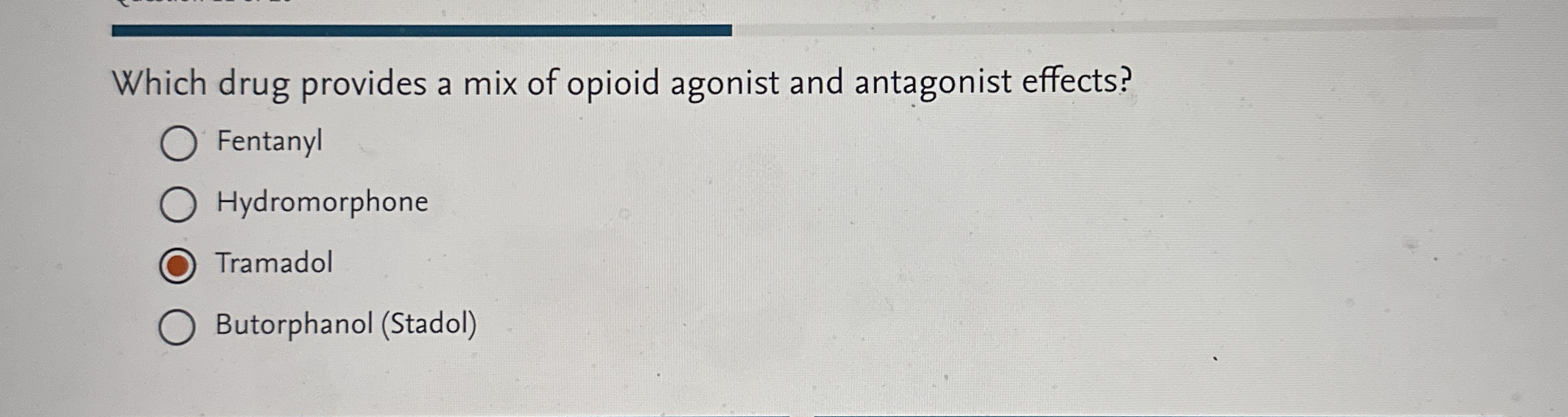 Solved Which drug provides a mix of opioid agonist and | Chegg.com