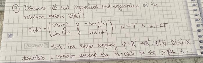 Solved Determine all real eigenvalues and eigenvetors of the | Chegg.com