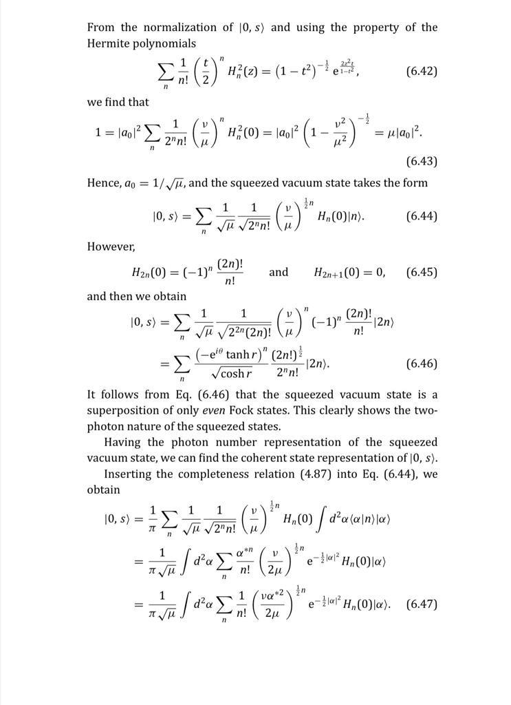 6 6 Show That A Field In A Squeezed Vacuum State 1 Chegg Com