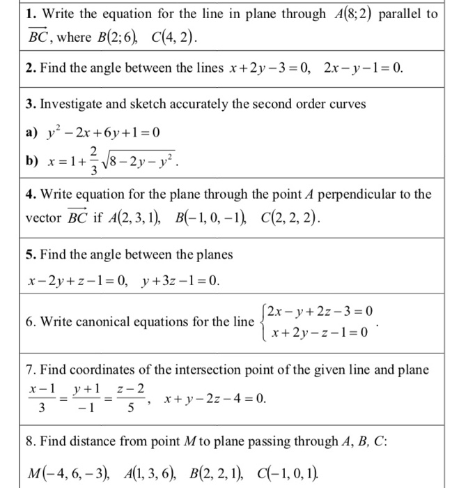 1 Write The Equation For The Line In Plane Through Chegg Com