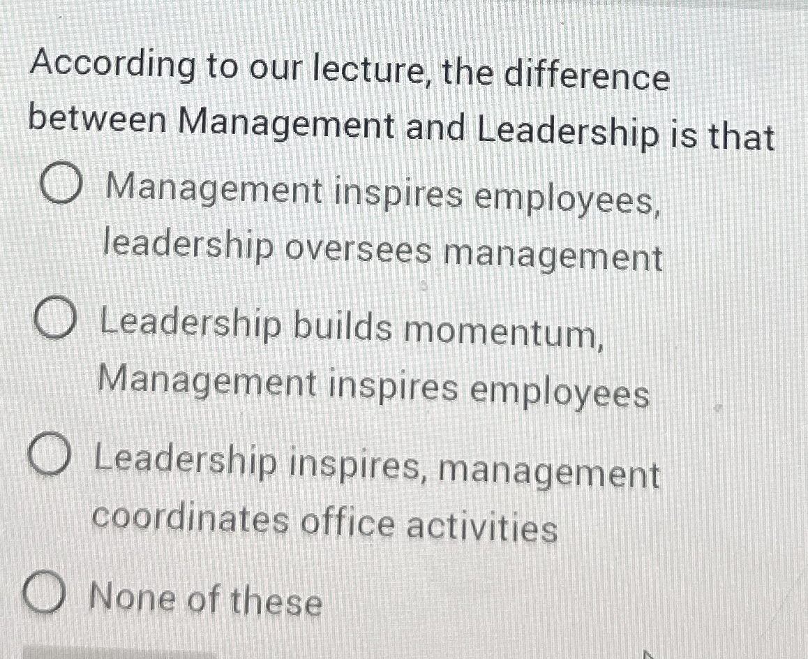 Solved According to our lecture, the difference between | Chegg.com