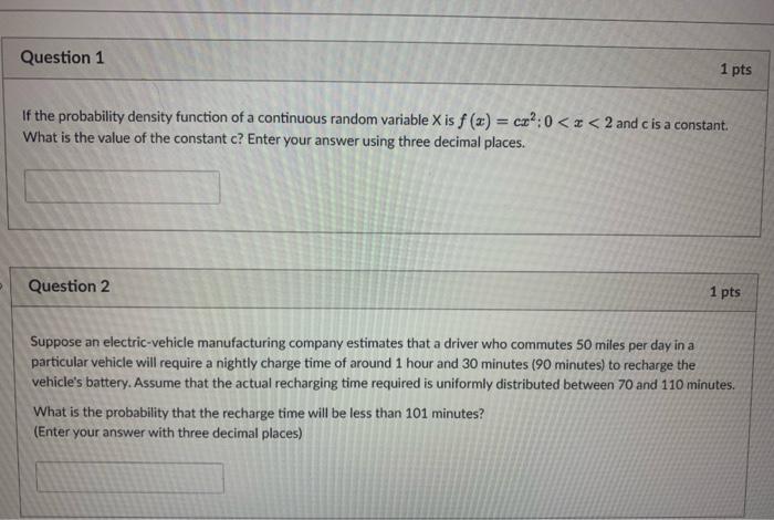 Solved If the probability density function of a continuous | Chegg.com