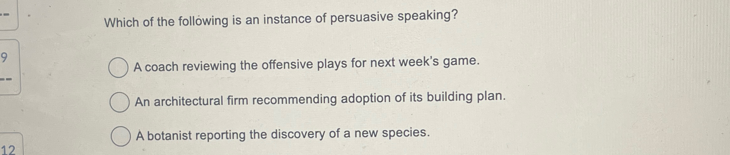 Solved Which of the following is an instance of persuasive | Chegg.com