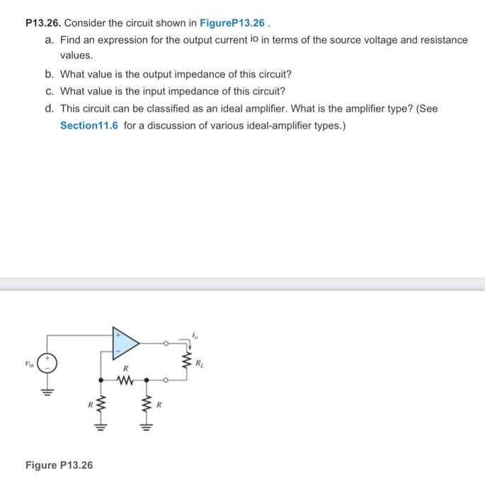 Solved P13.26. Consider the circuit shown in FigureP13.26. | Chegg.com