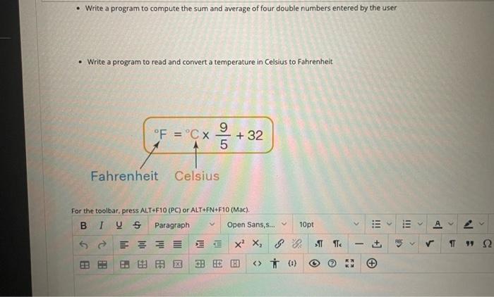 Solved - Write a program to compute the sum and average of | Chegg.com