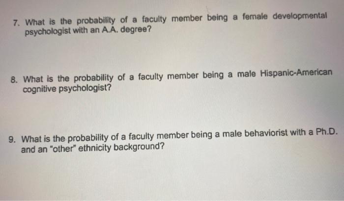 Solved T O 1 CHAPTER TEN Probability Theory A psychology | Chegg.com