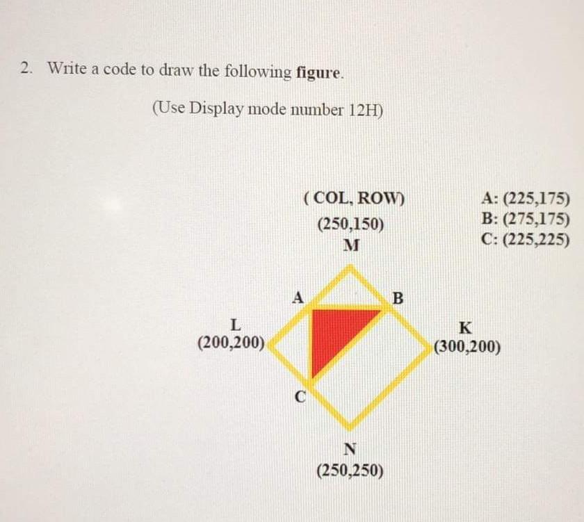 2. Write a code to draw the following figure. (Use | Chegg.com