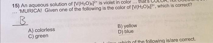 Solved The Answer Is B But Can You Explain The Reasoning To | Chegg.com