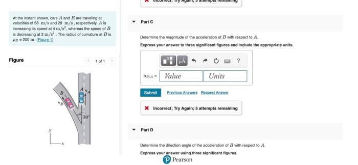 Solved At The Instant Shown, Cars A And B Are Traveling At | Chegg.com