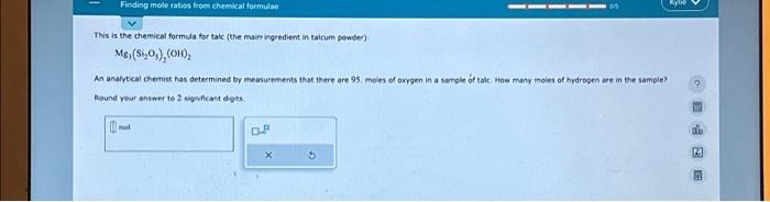 Solved Finding Mole Ratios From Chemical Formulae This Is Chegg Com   Image