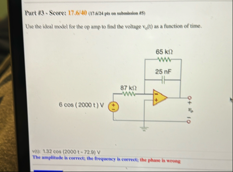 Solved Use the ideal model for the op amp to find the | Chegg.com
