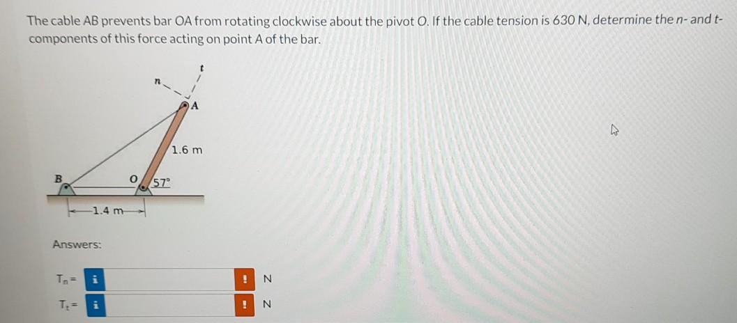 Solved I really need your help ASAP. The cable AB prevents | Chegg.com