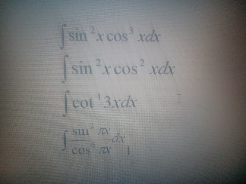 integration of sinx 2 cosx