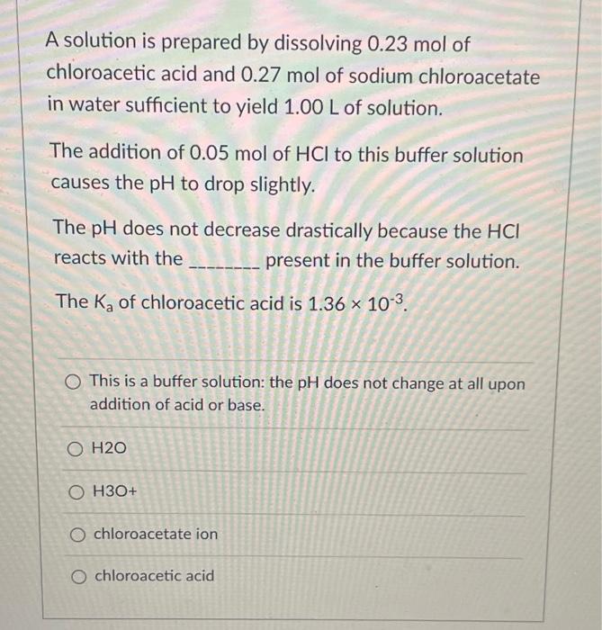 Solved A solution is prepared by dissolving 0.23 mol of | Chegg.com