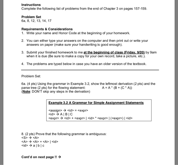 Solved Instructions Complete the following list of problems | Chegg.com