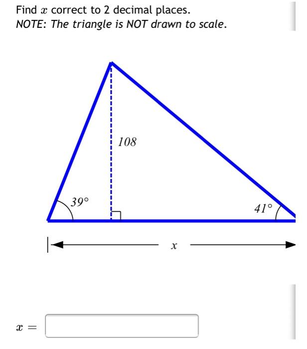 Solved Find X Correct To 2 Decimal Places NOTE The Chegg