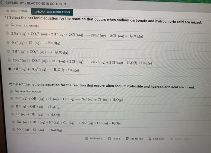 Sodium Carbonate And Hydrochloric Acid Net Ionic Equation Tessshebaylo