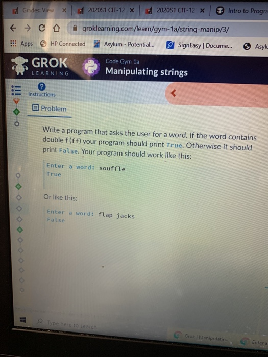 Solved E Apps HP Connected Asylum - Potential... SignEasy | | Chegg.com