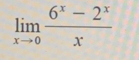 Solved X 6* – 2* - Lim X->0 X | Chegg.com