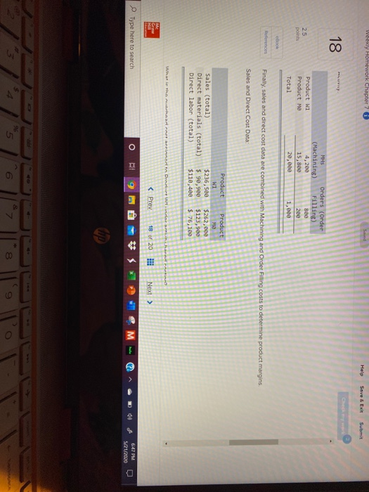 Solved Weekly Homework Chapter 7 Help Save & Exit Submit 18 | Chegg.com
