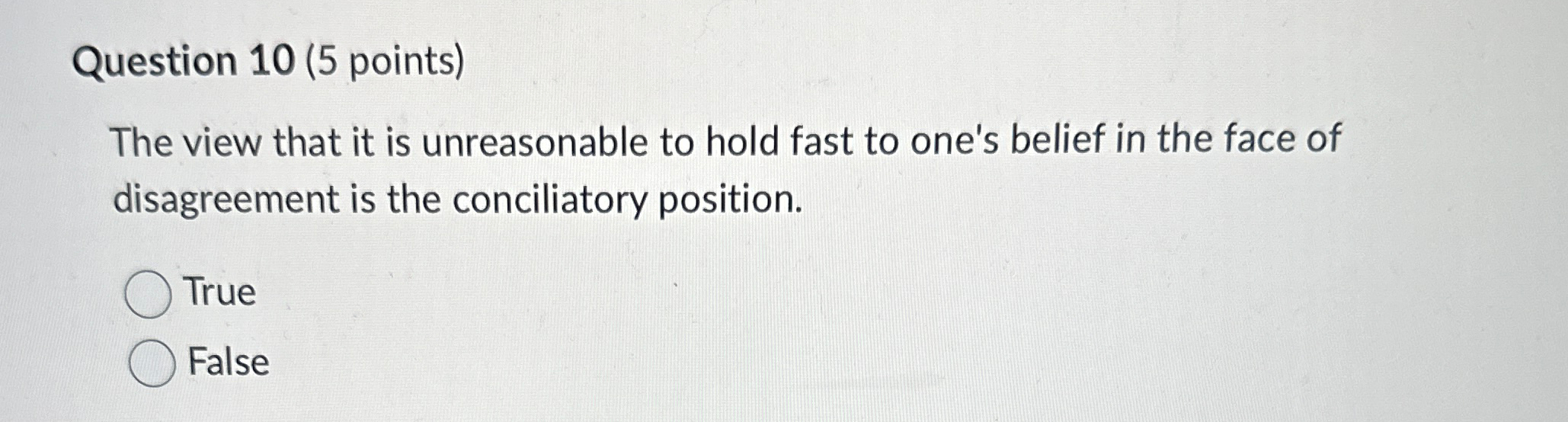 Solved Question 10 (5 ﻿points)The View That It Is | Chegg.com